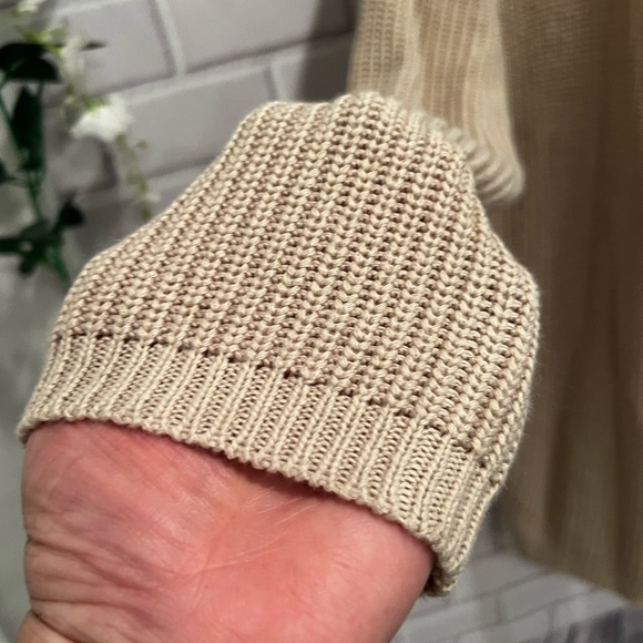 PINK ROSE women open front beige long cardigan/size XL - Picture 4 of 9